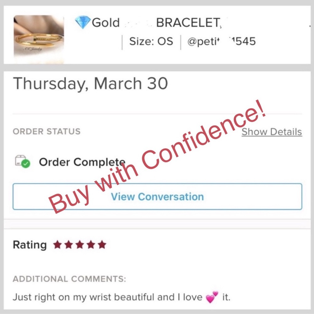 πSilver NAIL Bracelet, Titanium Stackable Bangle - Picture 5 of 5